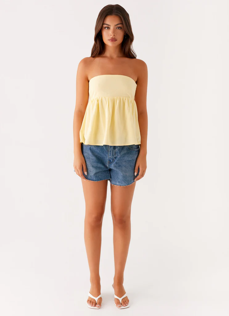 Cassie Tube Top - Yellow