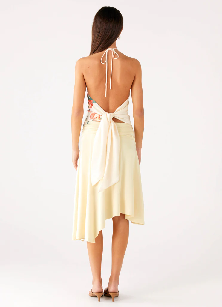 Loreta Beaded Tie Back Top - Siena Floral