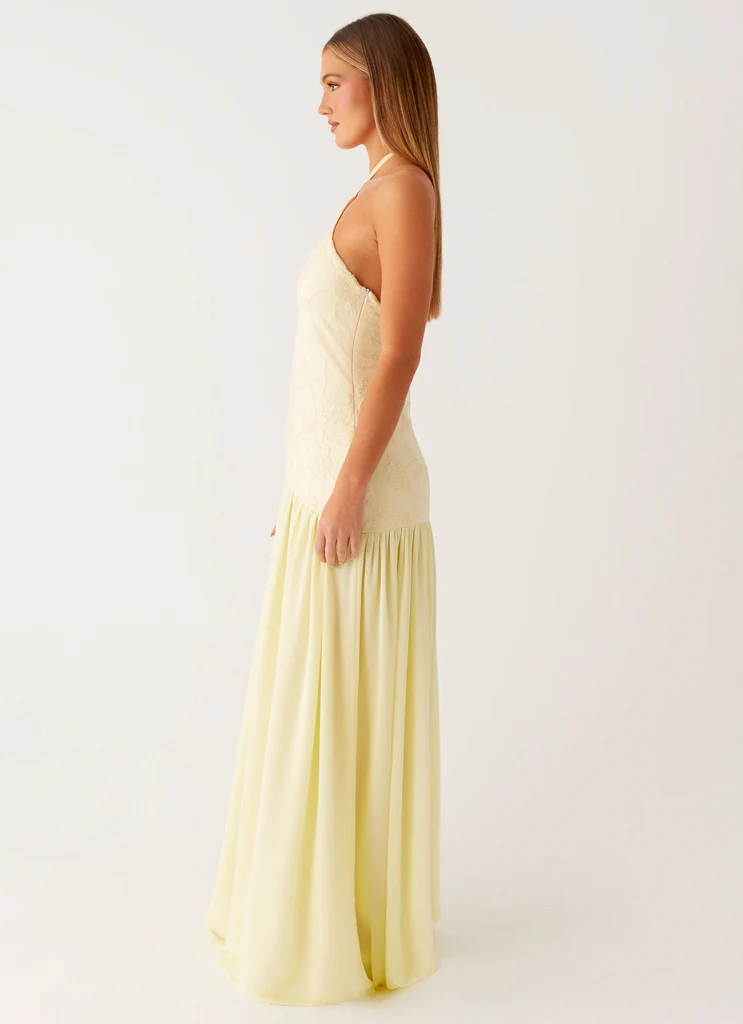 Janelle Beaded Maxi Dress - Yellow