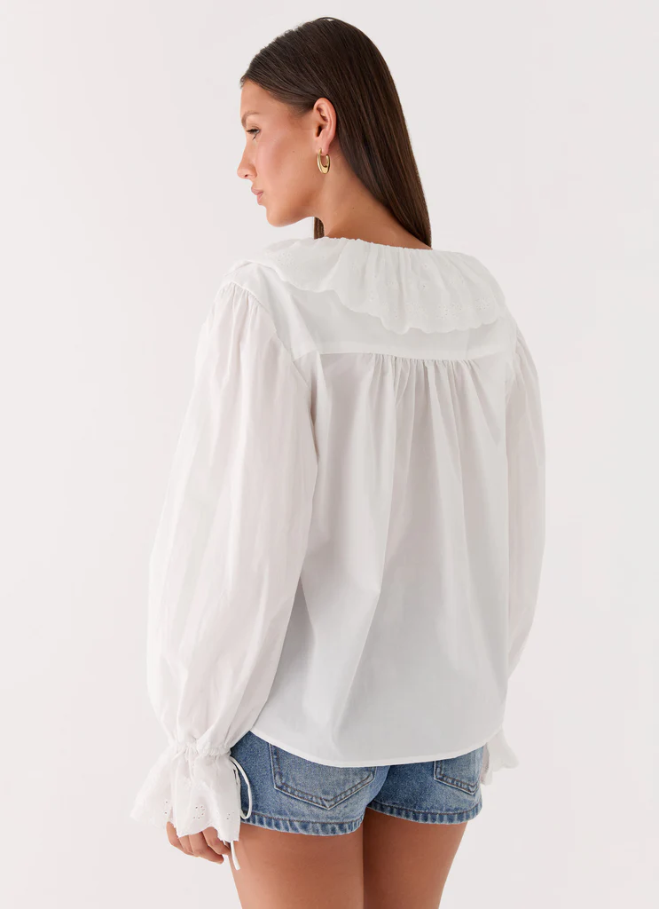 Verrin Cotton Blouse - White