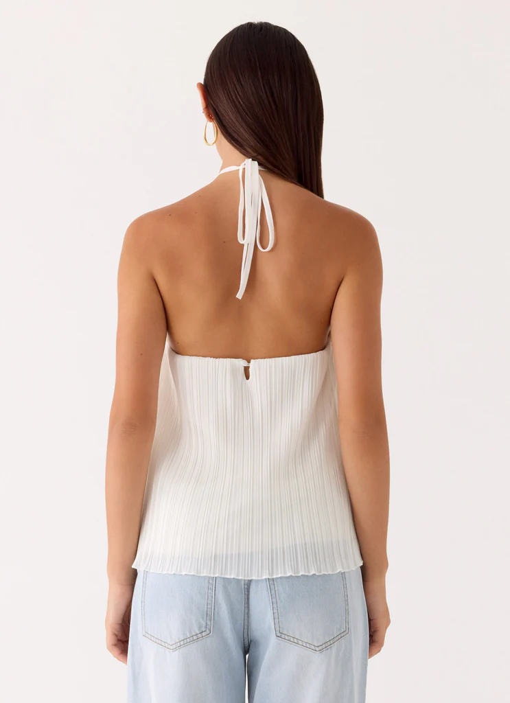 Danni Halter Top - White