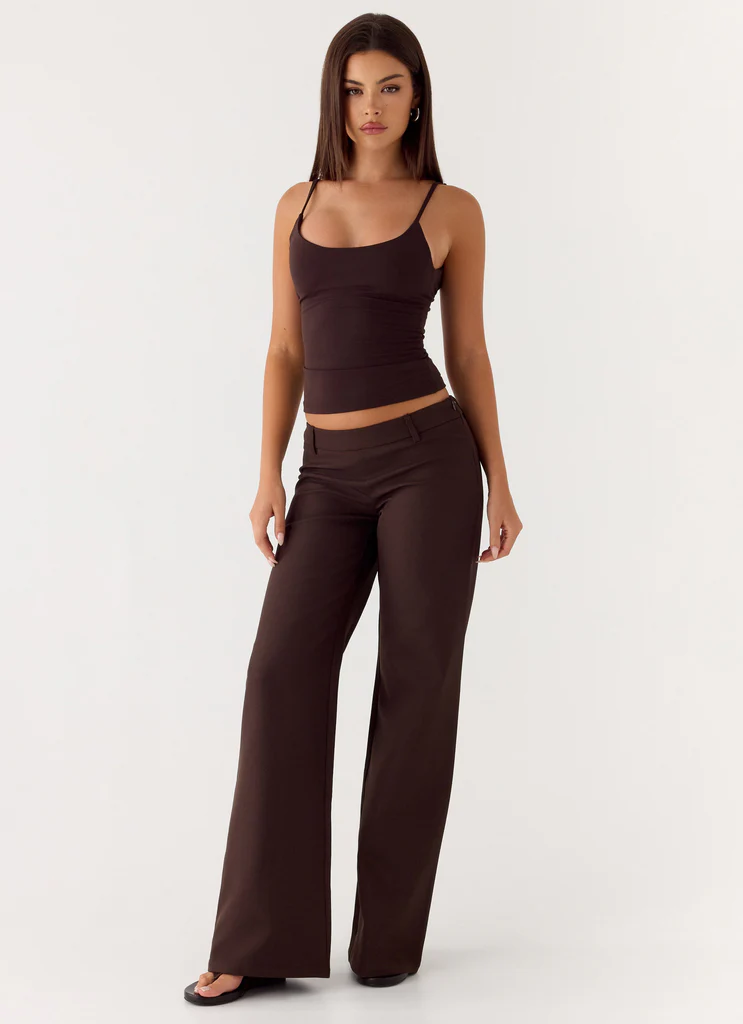 Hot as Ice Low Rise Pants - Chocolate