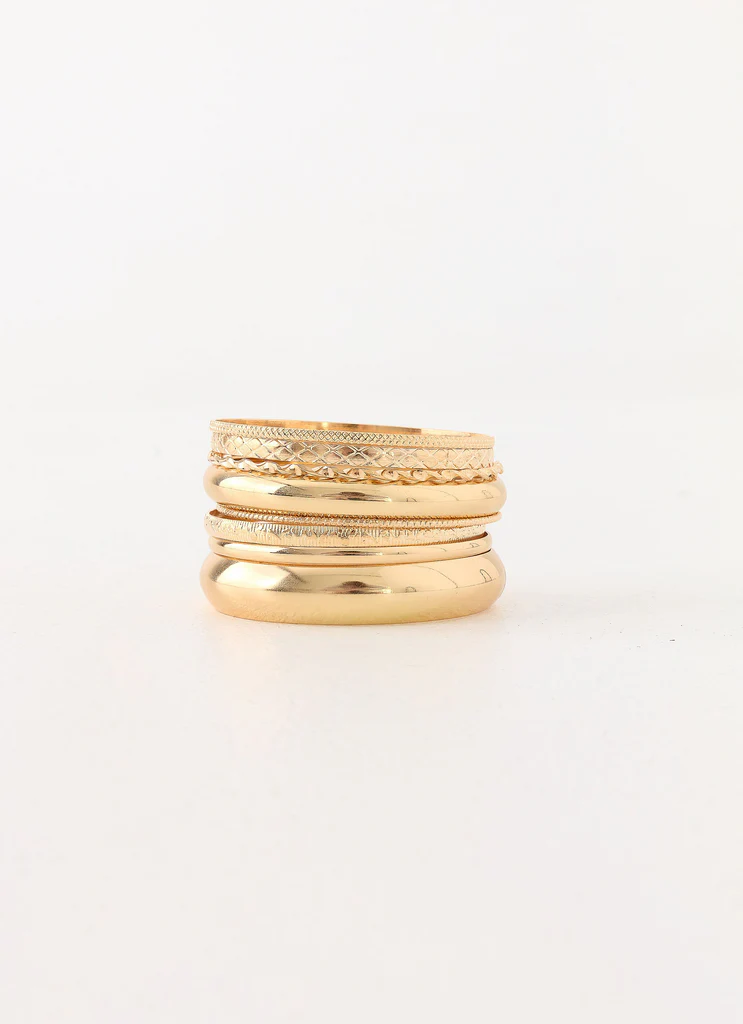 Villa Vibe Bangles – Gold Villa Vibe Bangles - Gold