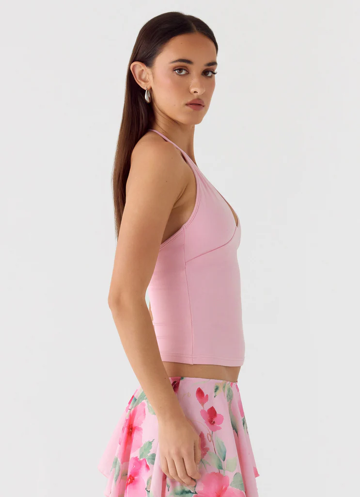 Roll Out Halter Top – Petal Pink Roll Out Halter Top - Petal Pink