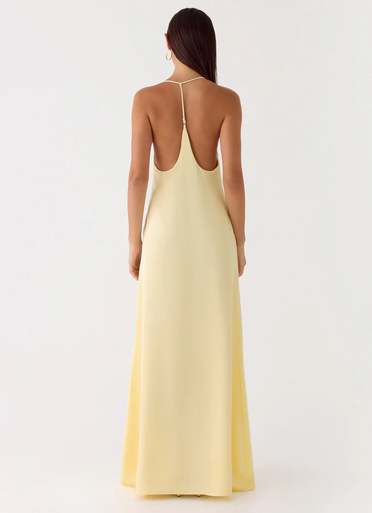 Fine Line Maxi Dress - Yellow