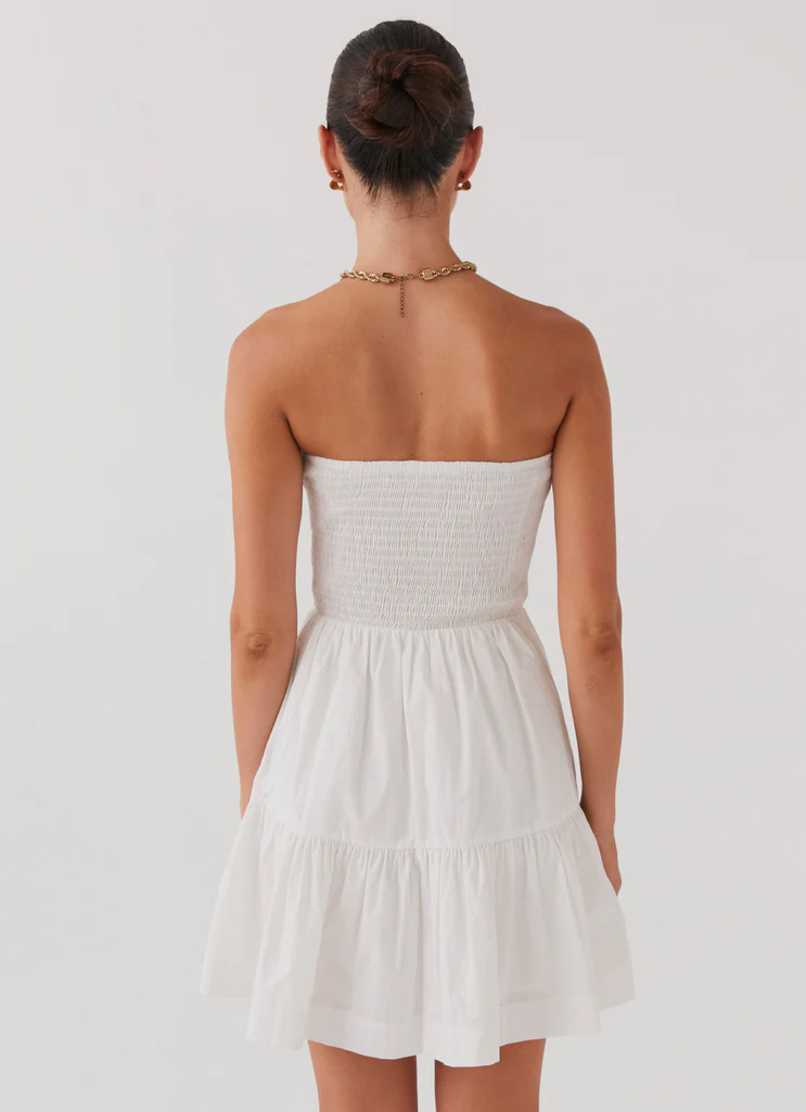 Harper Strapless Mini Dress – White Harper Strapless Mini Dress - White