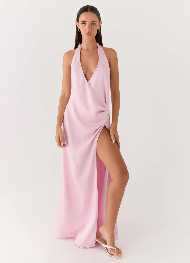 Chellie Wrap Maxi Dress - Pink