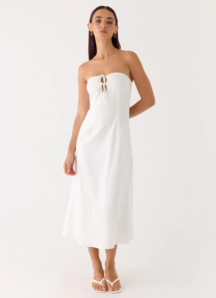 Sun Searching Midi Dress – White Sun Searching Midi Dress - White