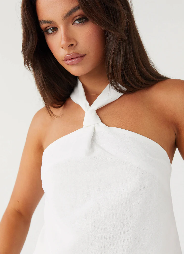 Keira Linen Top – White Keira Linen Top - White