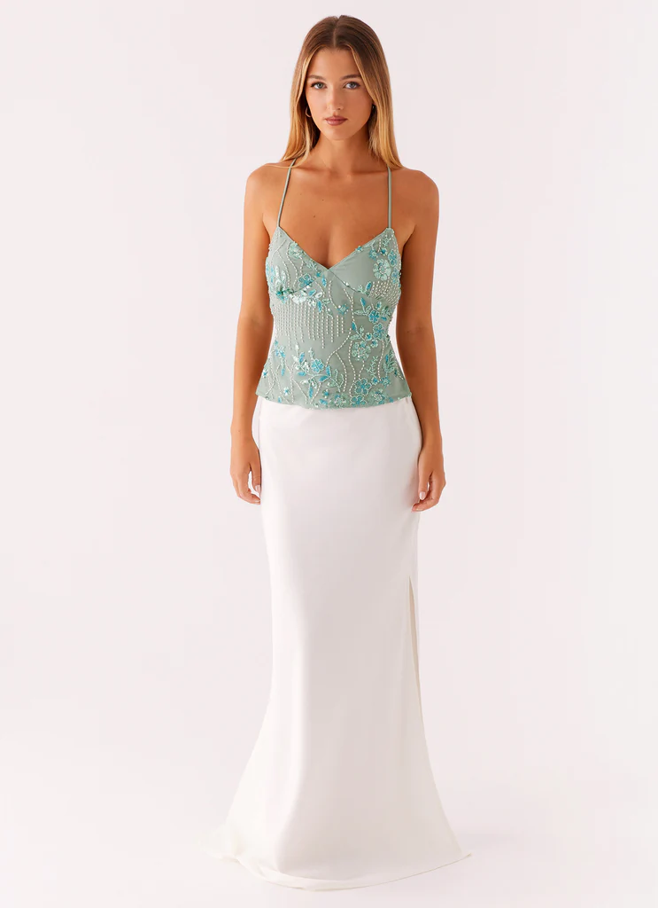 Kamilla Sequin Cami Top - Mint