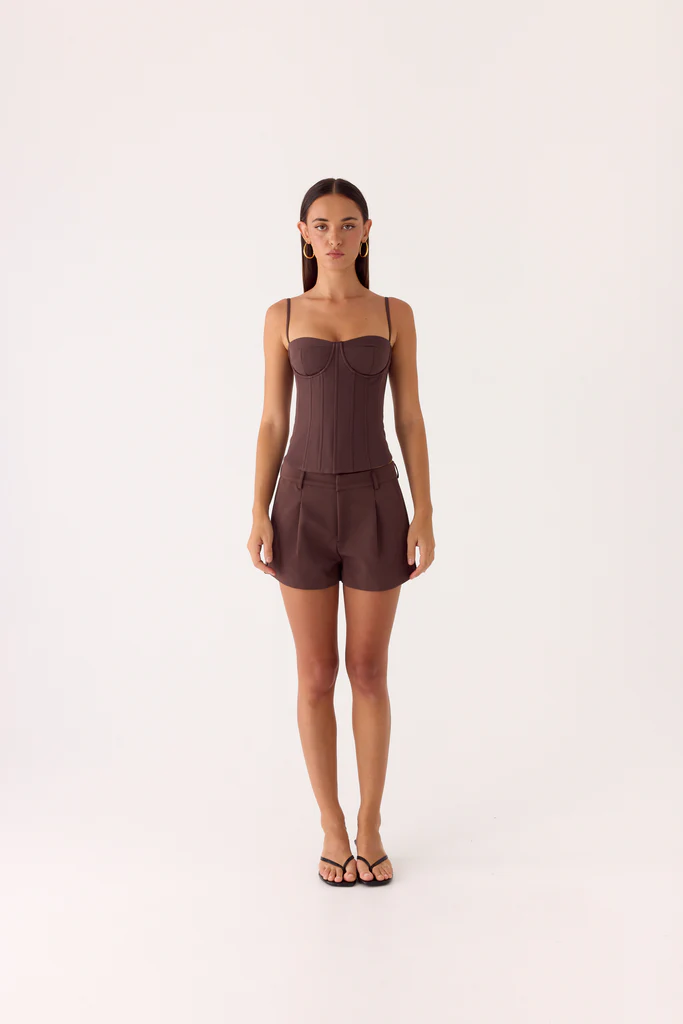 Asher Suiting Shorts - Dark Chocolate