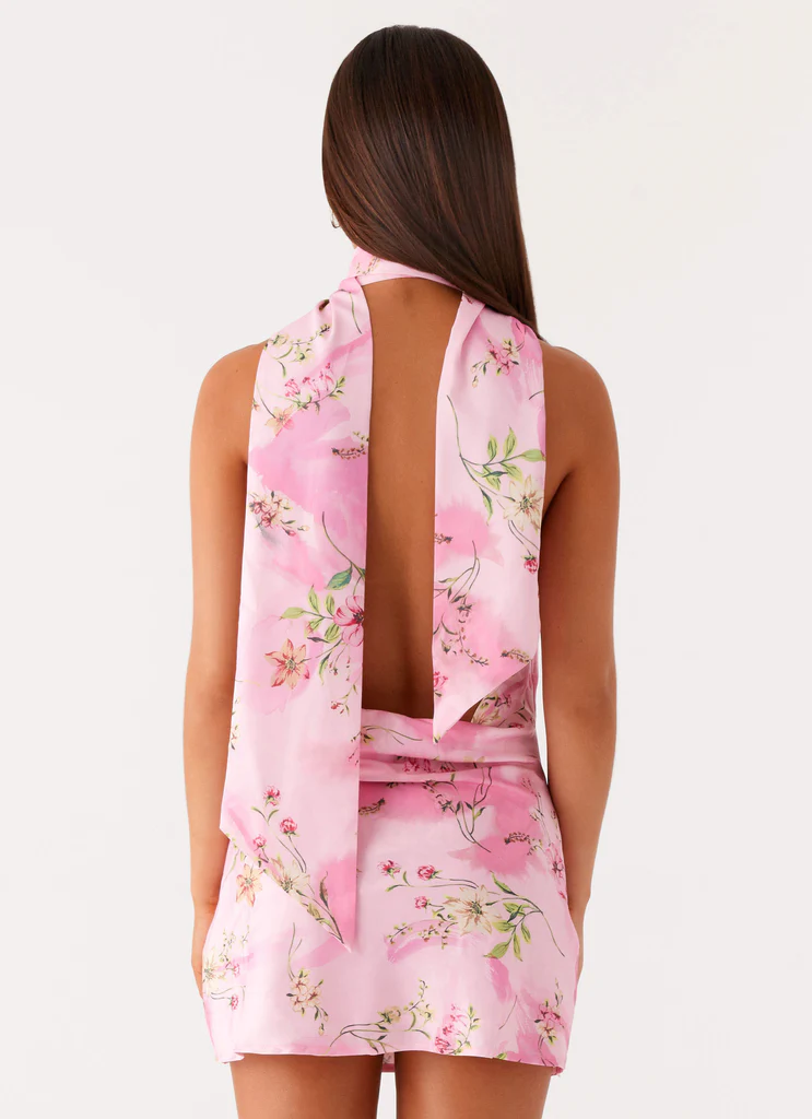 Heidi Mini Dress – Pink Floral Heidi Mini Dress - Pink Floral