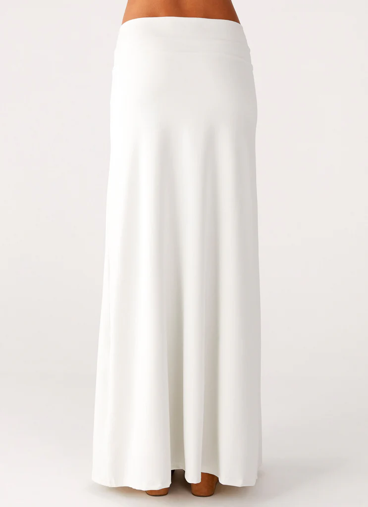 Shoreline Glow Maxi Skirt - Off White