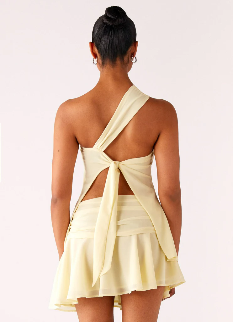 Delight Me Asymmetrical Top - Yellow
