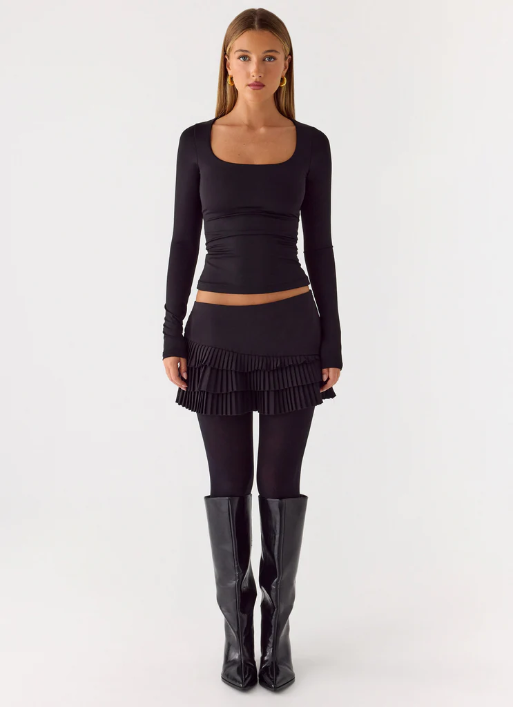 Skyler Mini Skort - Black