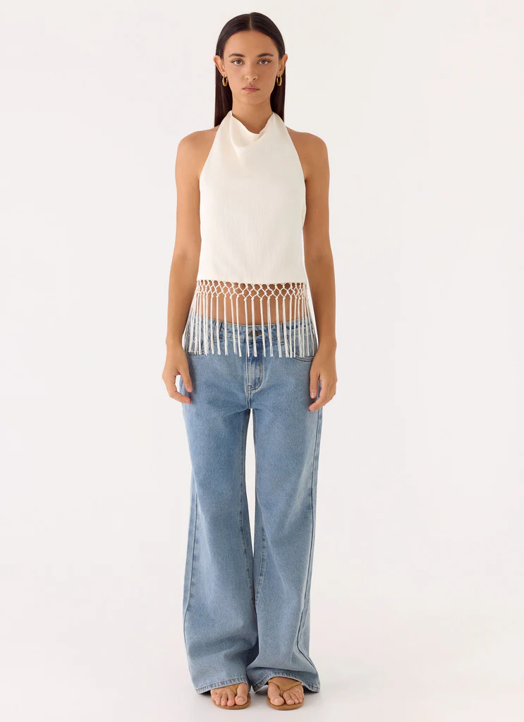Mania Tassel Top – Ivory Mania Tassel Top - Ivory