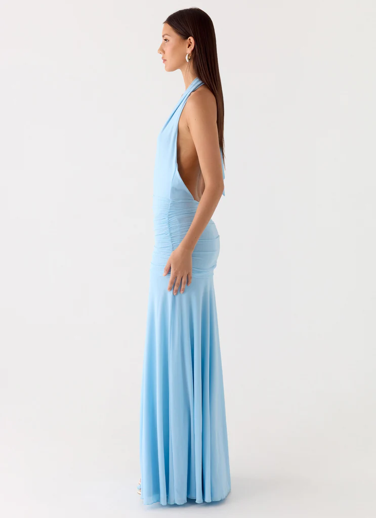 Sorrento Sunsets Maxi Dress - Ice Blue