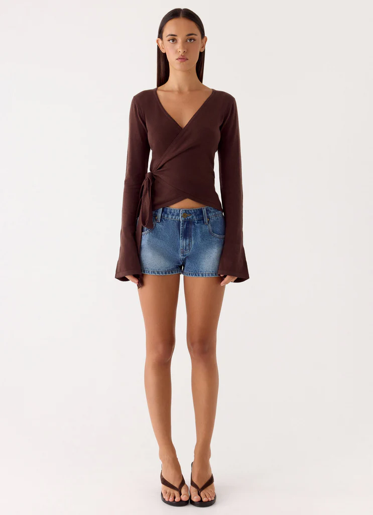 Halo Knit Top - Chocolate