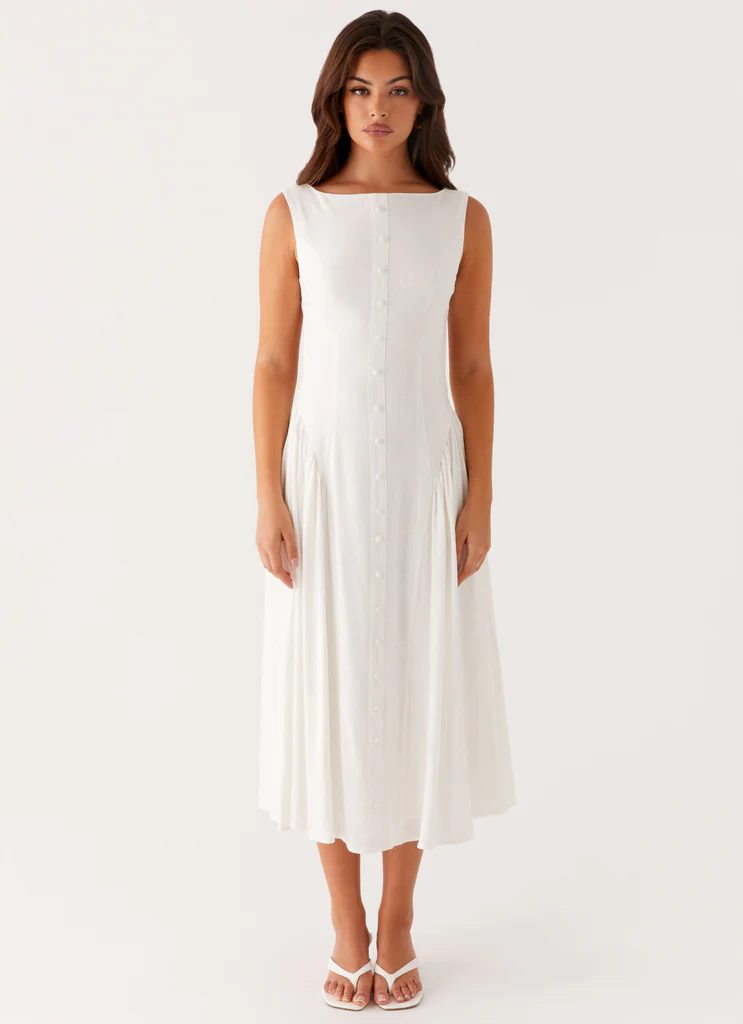Maylah Midi Dress - White