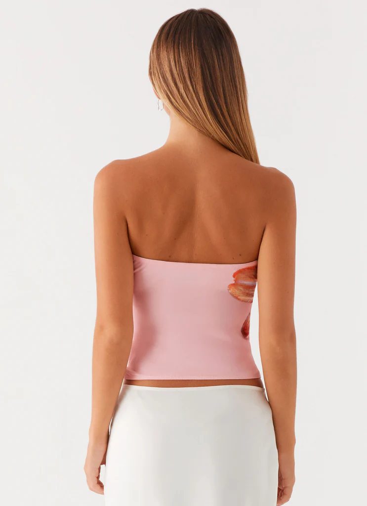 Fall For You Strapless Top – Pink Fall For You Strapless Top - Pink