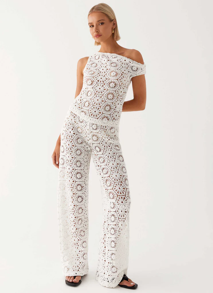 Ibiza Crochet Pants – Ivory Ibiza Crochet Pants - Ivory