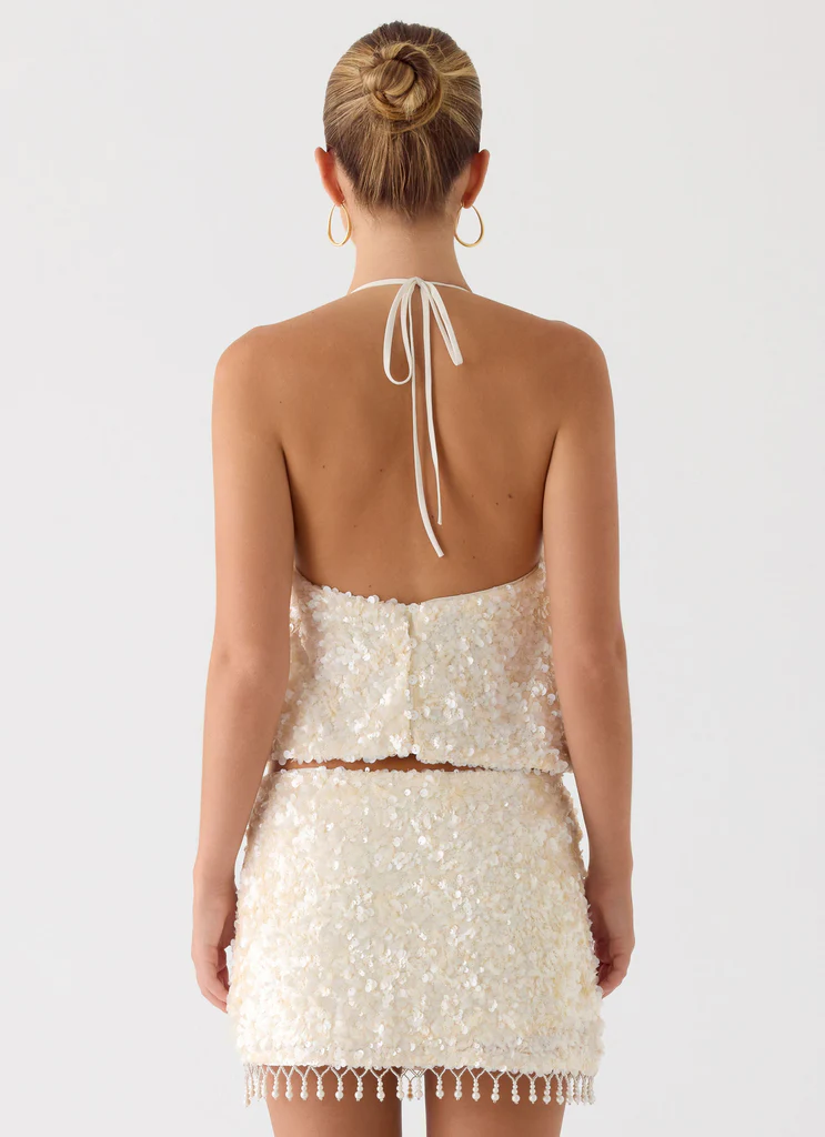 Moonlight Muse Mini Skirt - Ivory