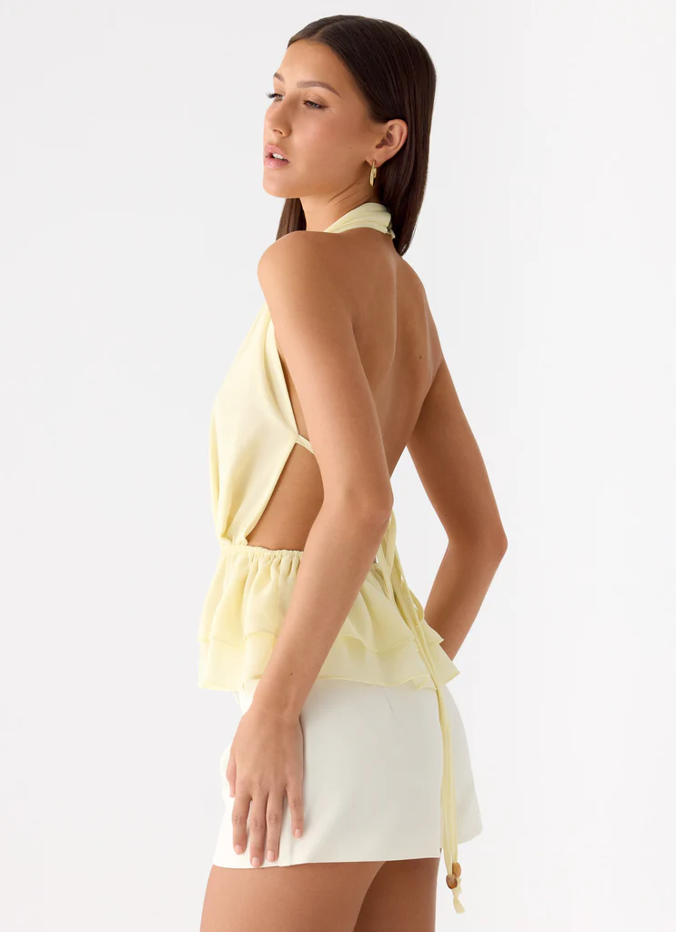 Kat Chiffon Top – Yellow Kat Chiffon Top - Yellow