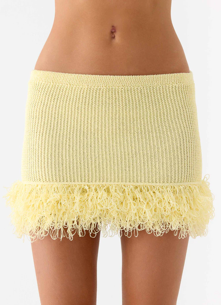 Elyssa Knit Mini Skirt – Lemon Elyssa Knit Mini Skirt - Lemon