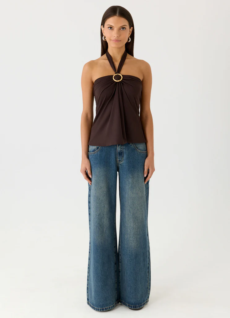 Lorenza Halter Top - Chocolate Torte