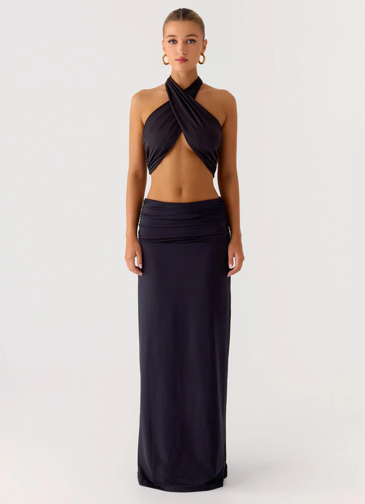 Coletta Wrap Top - Black