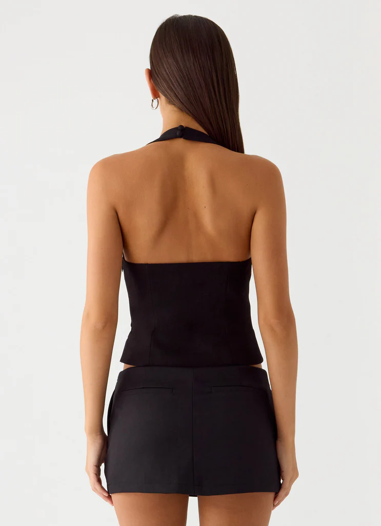 Mirna Halter Top - Black
