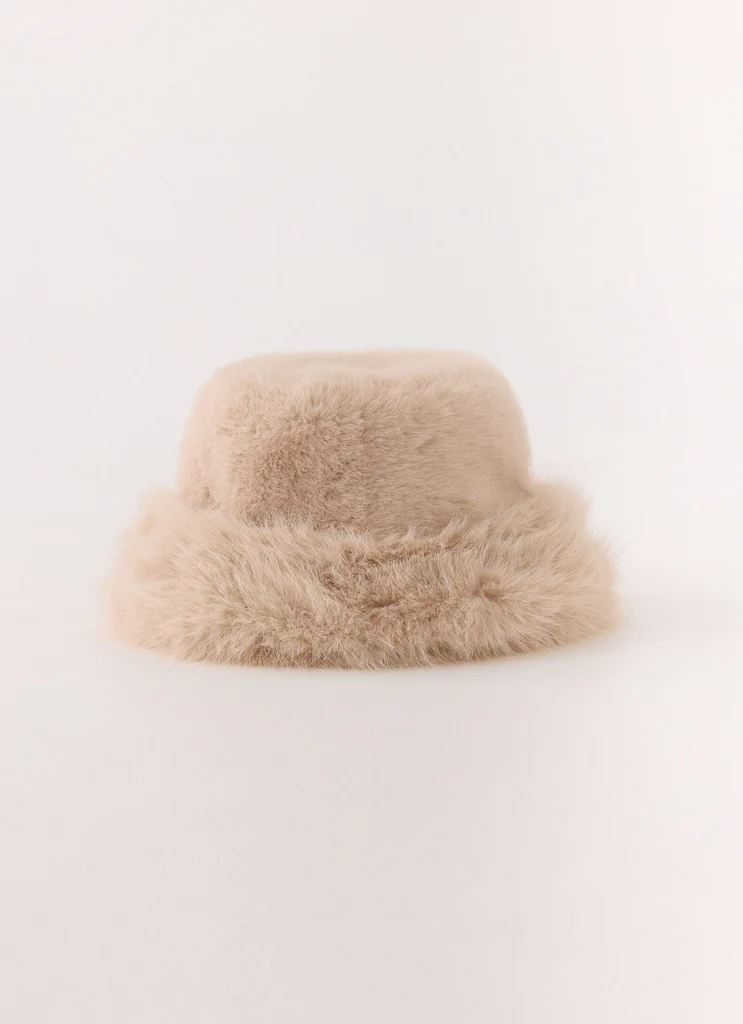 December Bliss Faux Fur Hat - Cream