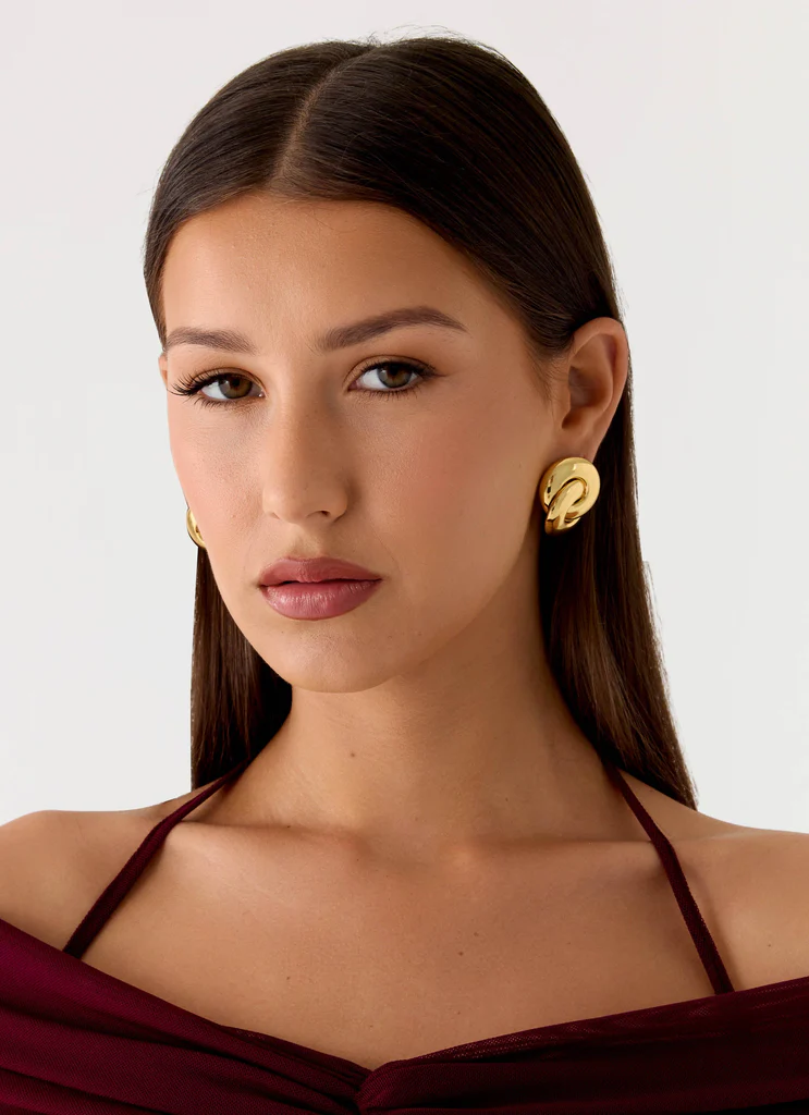 Rosso Rush Earrings – Gold Rosso Rush Earrings - Gold