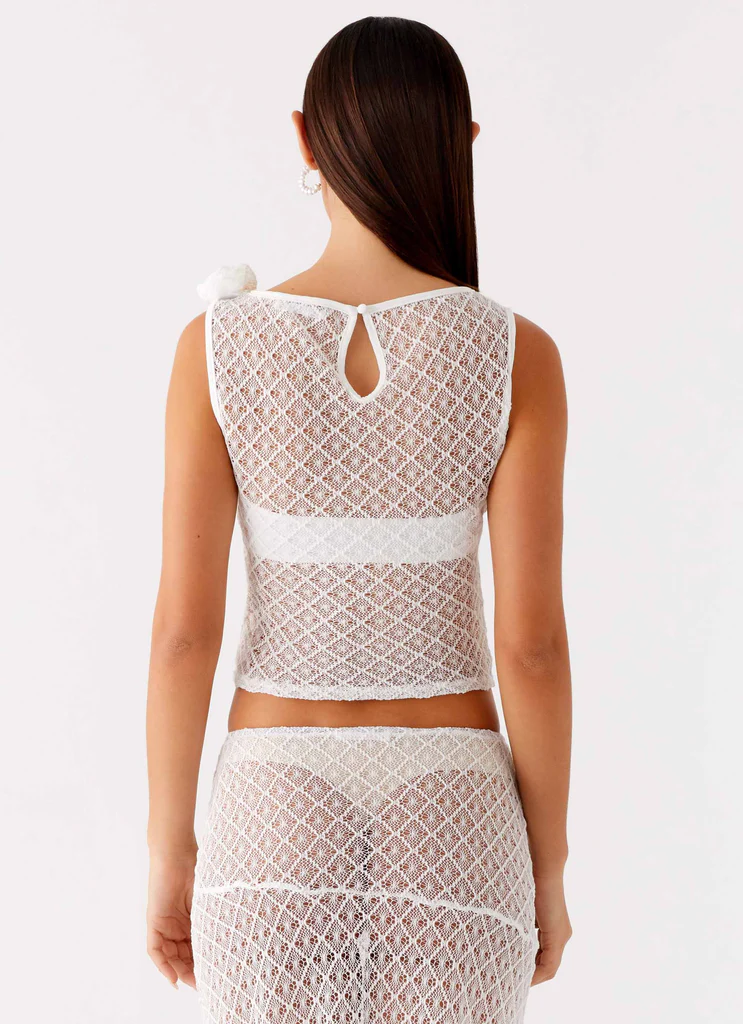 Velli Crochet Top – White Velli Crochet Top - White