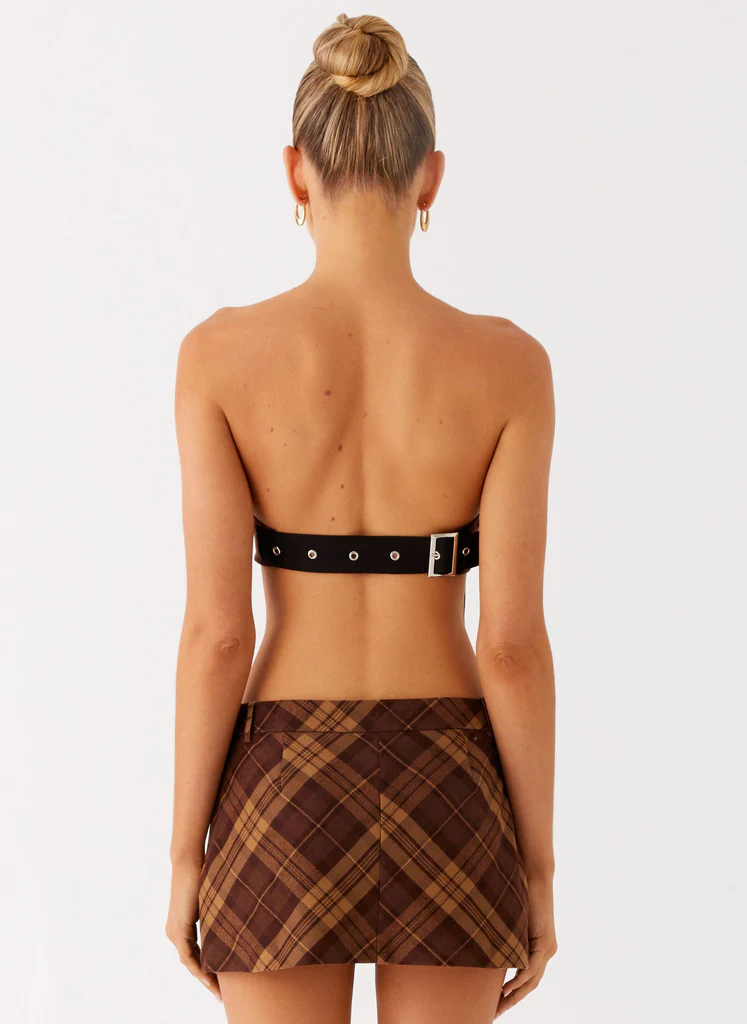 Kira Strapless Top – Plaid Kira Strapless Top - Plaid