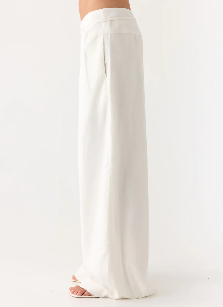Isobel Linen Pants - White