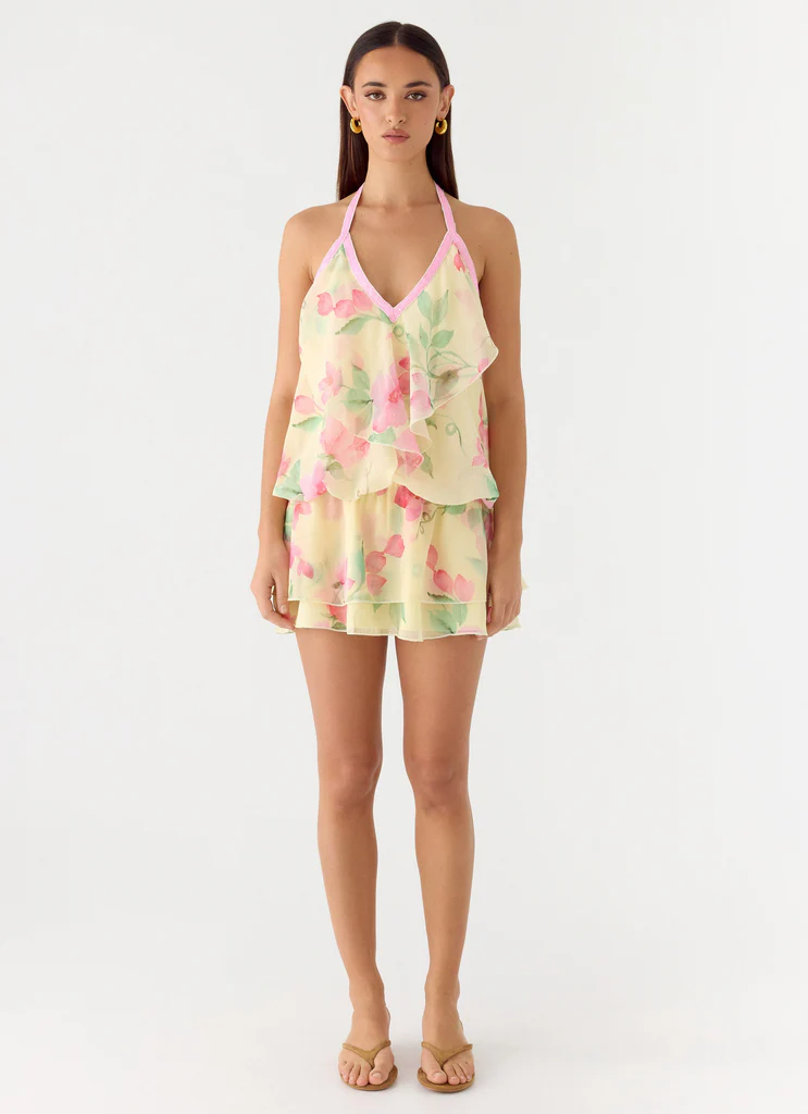 Read Your Mind Mini Dress - Lemon Soleil