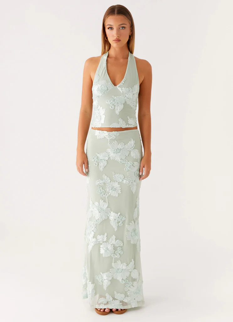 Radiate Halterneck Top – Sage Radiate Halterneck Top - Sage