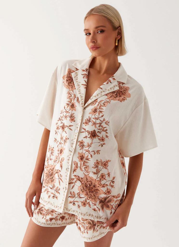 Dreamy Days Oversized Linen Shirt – Ivory Dreamy Days Oversized Linen Shirt - Ivory