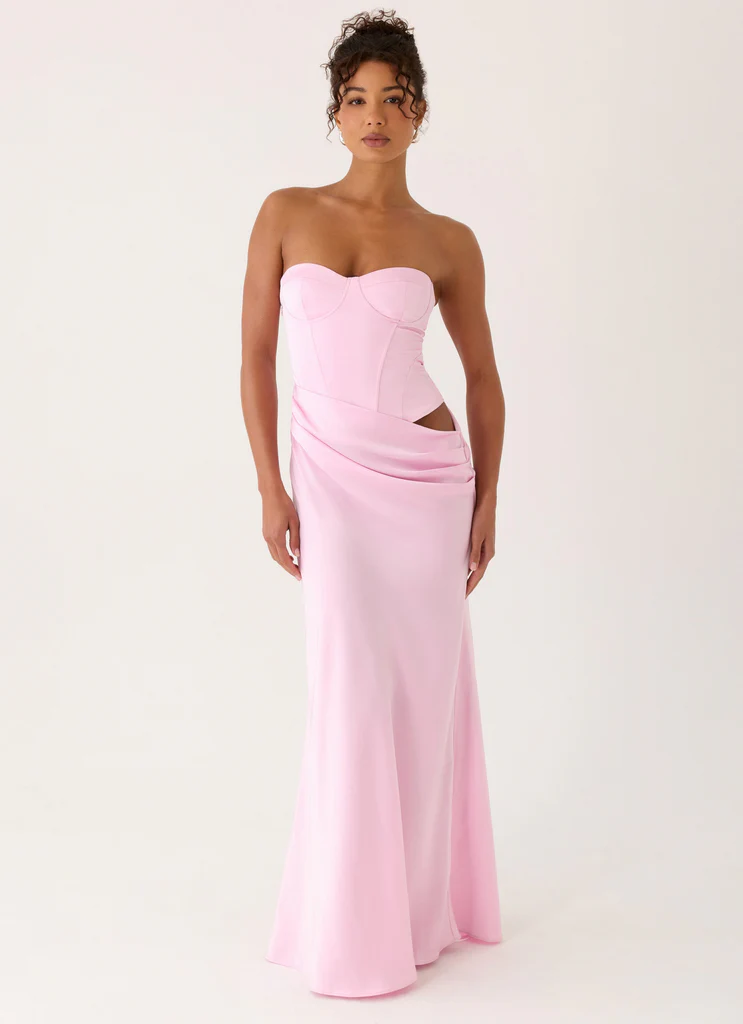 Emory Corset Maxi Dress - Pink