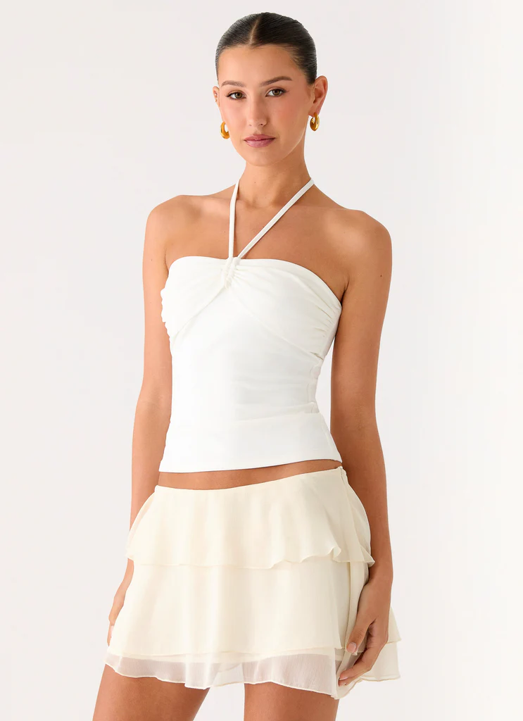 Forever Dreaming Ruffle Mini Skirt - Ivory