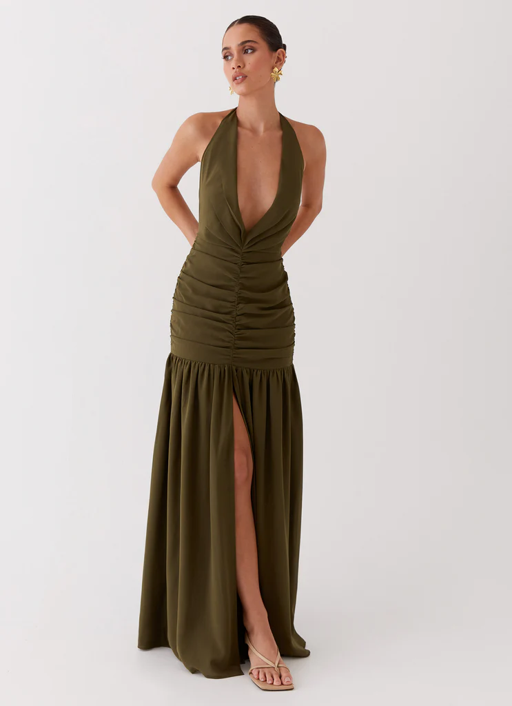 Truly In Love Maxi Dress – Khaki Truly In Love Maxi Dress - Khaki