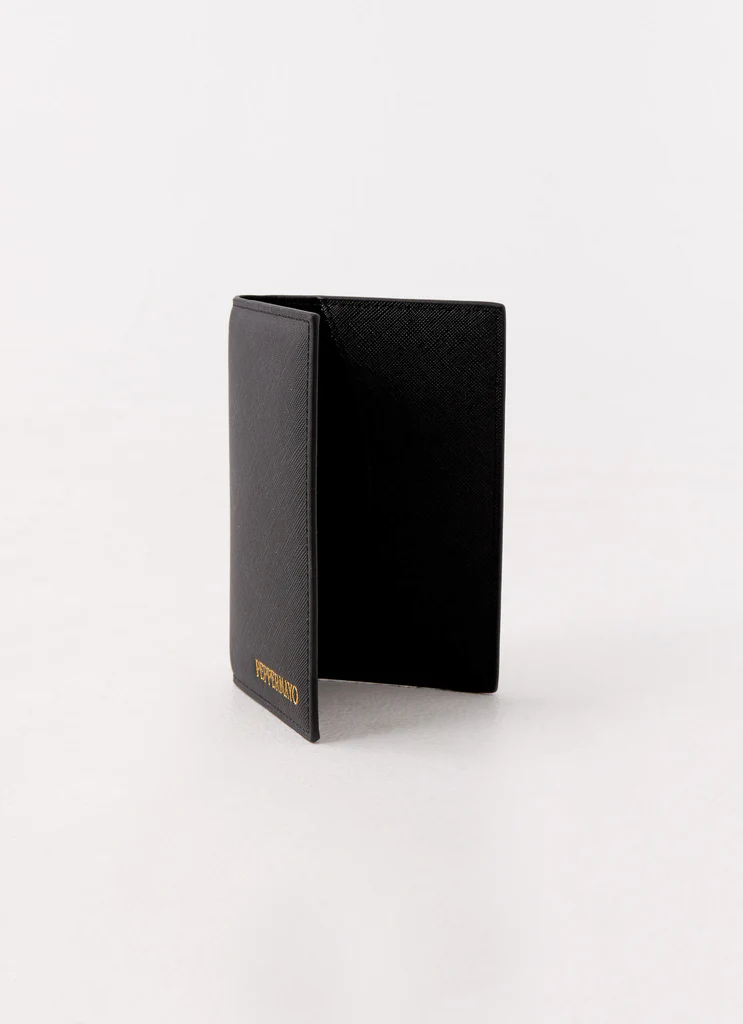 Passport Holder & Luggage Tag Set - Black