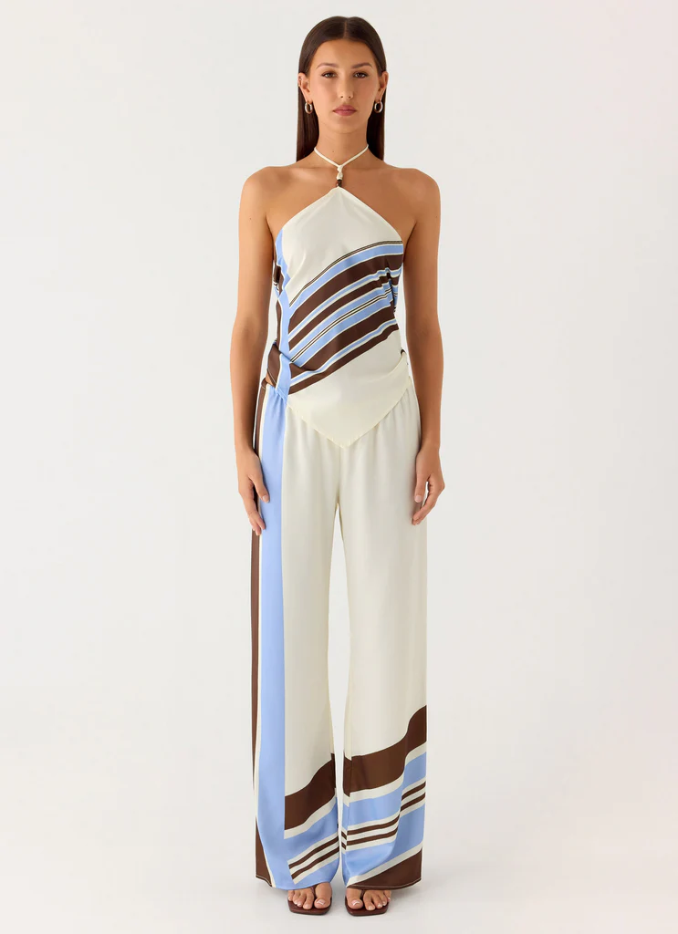 Deacon Low Rise Pants - Purple Stripe