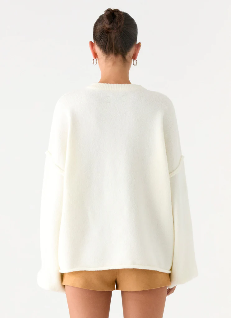 Jack Oversized Knit Sweater – Cream Jack Oversized Knit Sweater - Cream