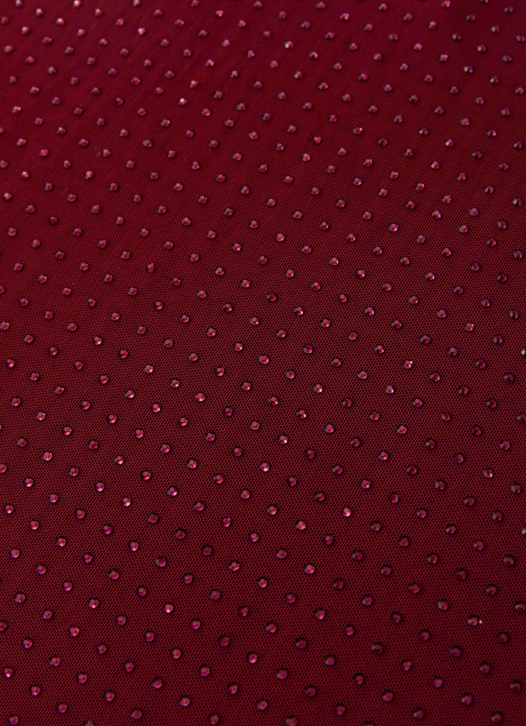 Keliese Beaded Maxi Dress - Burgundy