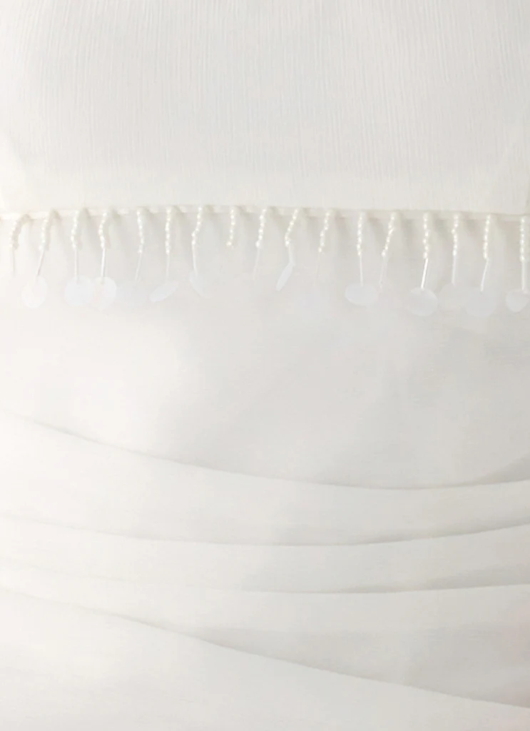 Perfect Celebrity Beaded Top - White