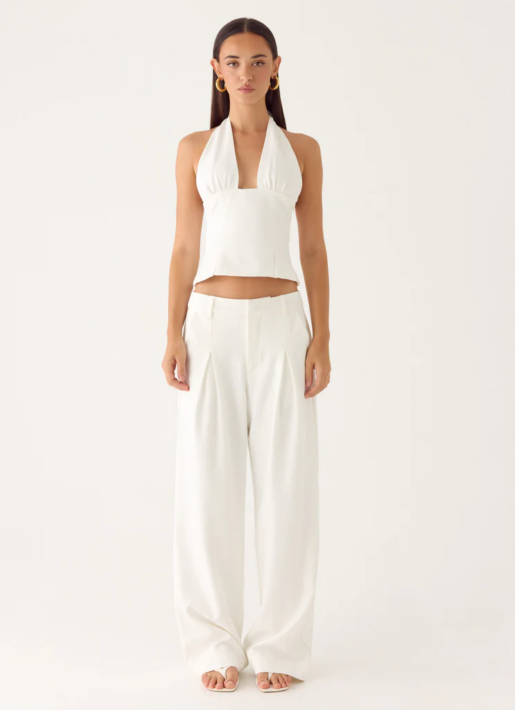 Sora Low Rise Pant - White