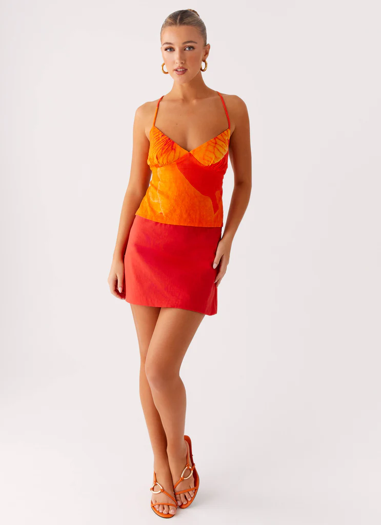 Sangria Top - Serene Orange