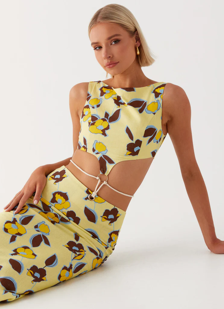 Taryn Cut Out Maxi Dress – Primrose Taryn Cut Out Maxi Dress - Primrose